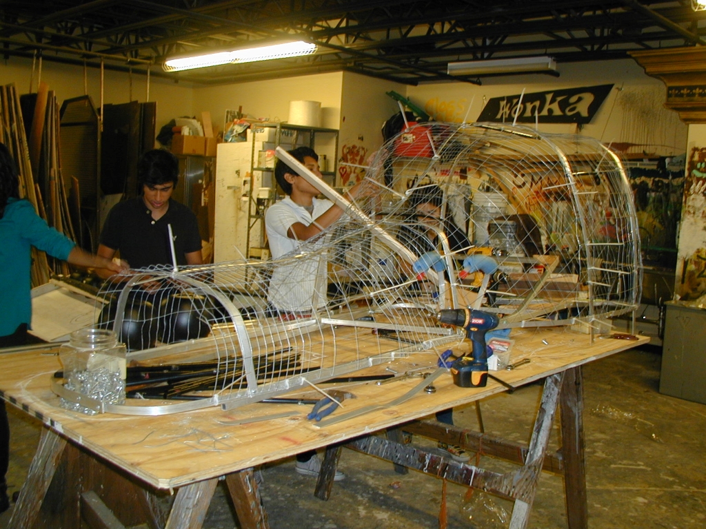 During his senior year of high school, Garcia helped with the creation of a dragon head for Osceola County School for the Arts' production of "The Hobbit". Photo by Tom Davis and courtesy of Luis Garcia.