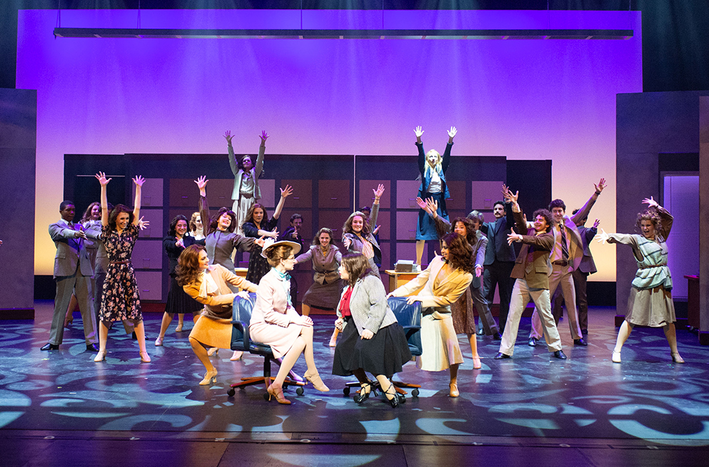 The company of Kinkaid School's production of 9 to 5.