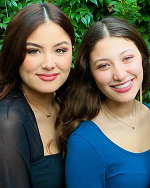 Juliana Acevedo with her sister and interviewee Karina Acevedo, a social worker. 