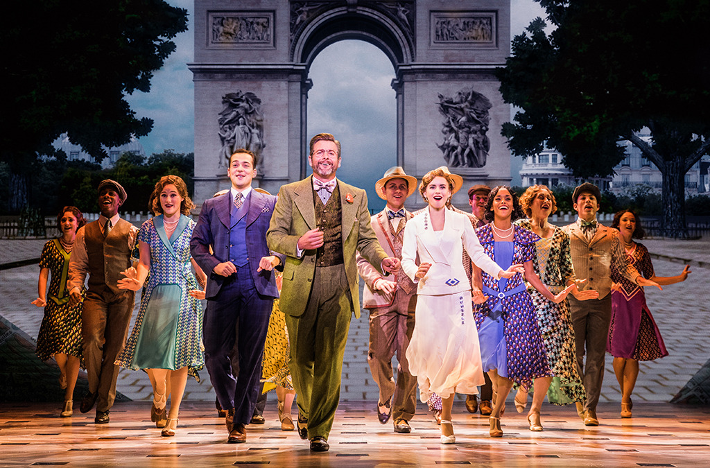 Edward Staudenmayer, Lila Coogan, Stephen Brower, and the company of the national tour of Anastasia.