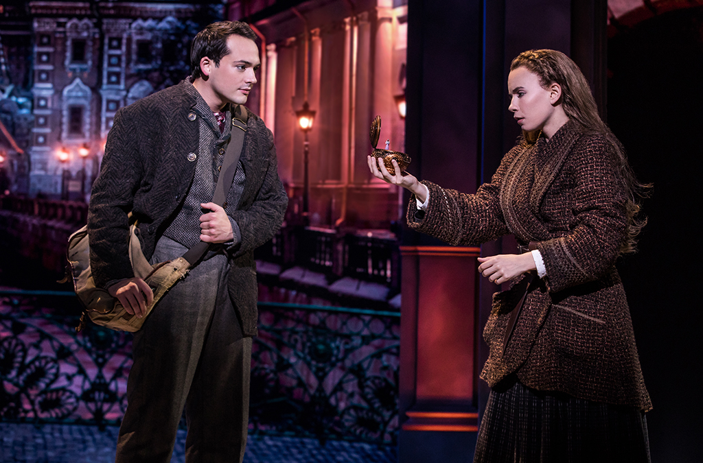 Stephen Brower and Lila Coogan in the national tour of Anastasia.
