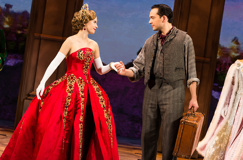 Lila Coogan and Stephen Brower in the national tour of Anastasia. Photo by Evan Zimmerman/MurphyMade.