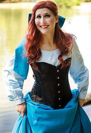 Middle school theatre teacher and cosplayer Rachel Hibler as Ariel from The Little Mermaid.