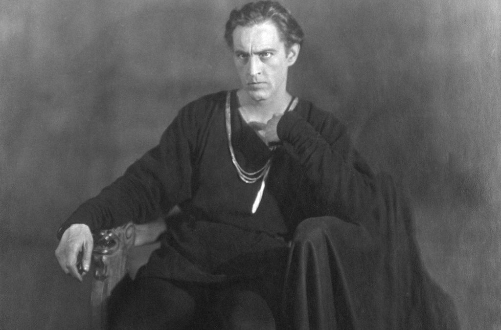 Hamlet (portrayed here by John Barrymore in 1922) has the most lines of any Shakespearean character.