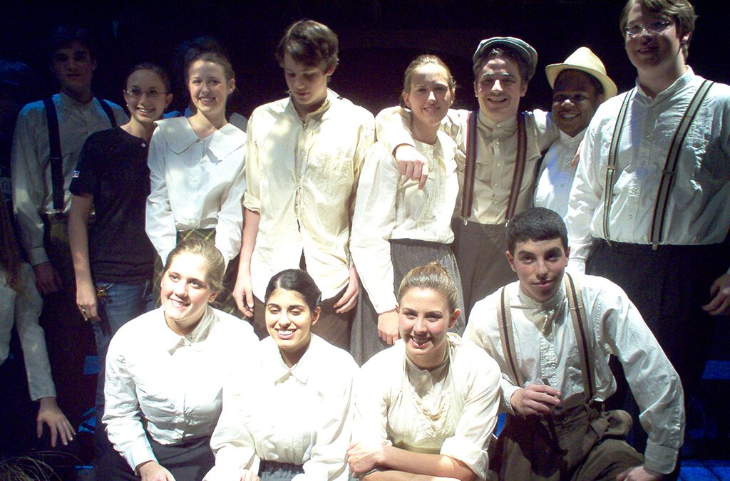 Gluck (far right) with fellow cast members of the 2006 LaGrange High School production of Spoon River Anthology.