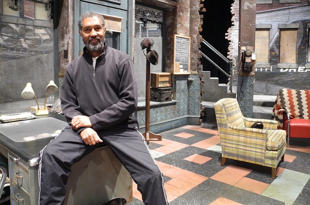 Dion Graham on the set of Jitney.