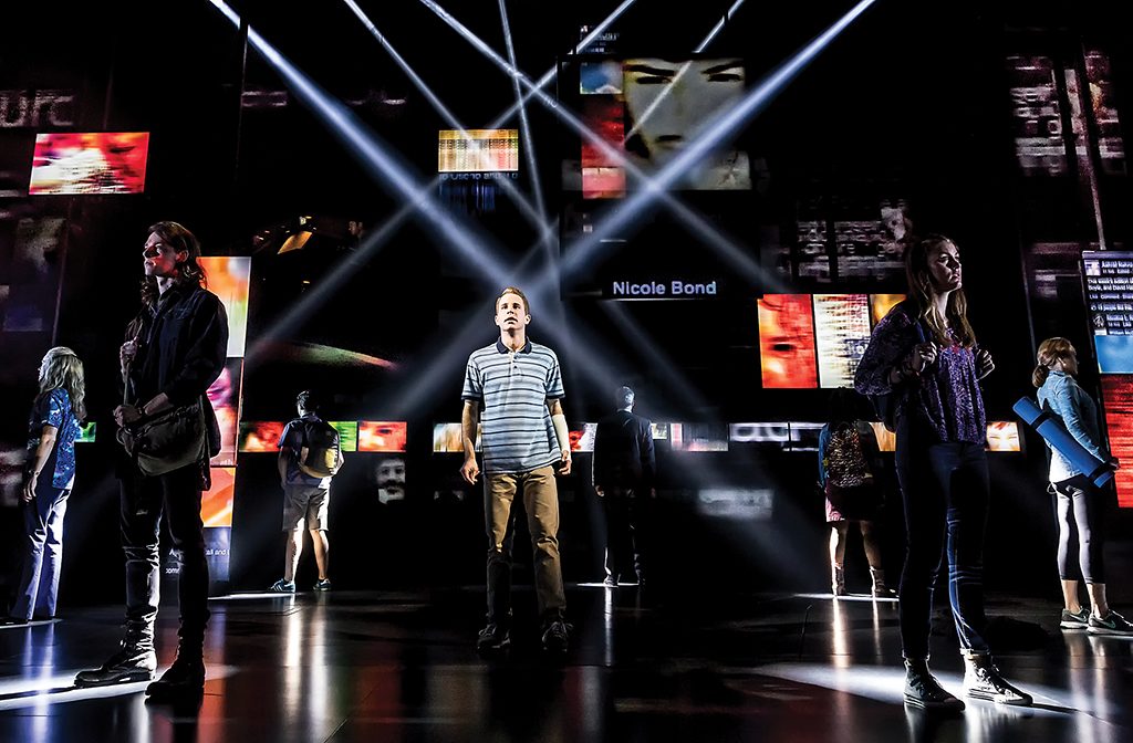 Ben Platt and the company of Dear Evan Hansen.