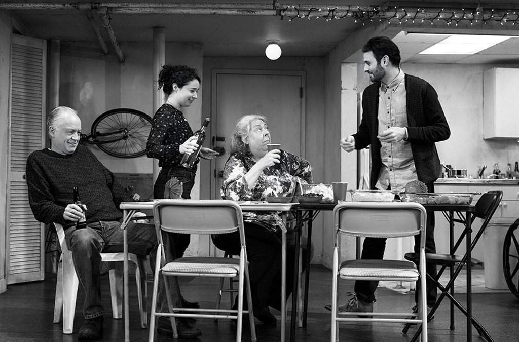 Zinn won his first Tony Award for Scenic Design in 2016 for The Humans, featuring Reed Birney, Sarah Steele, Jayne Houdyshell, and Arian Moayed.