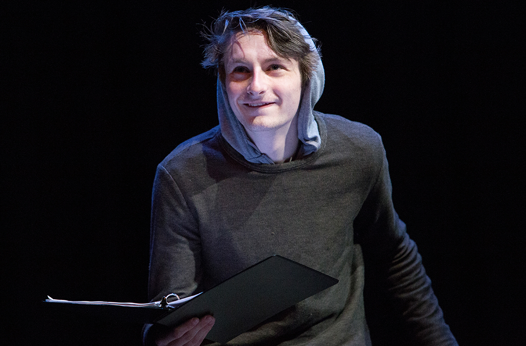 Joshua Lester in the staged reading of Ismene at the 2019 International Thespian Festival. Photo by Corey Rourke.