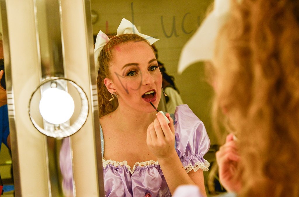 Allowing plenty of time to get into costume and put on makeup prevents a nervous rush.