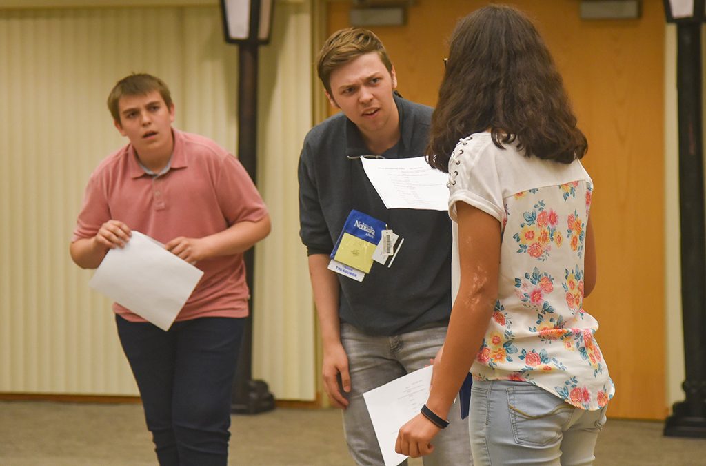 High school students audition for a play.