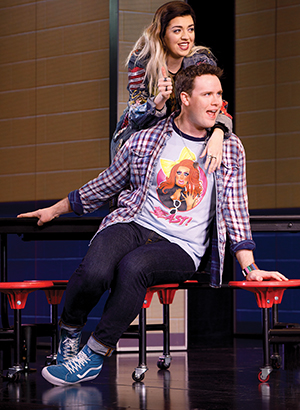 Barrett Wilbert Weed and Grey Henson in Mean Girls.