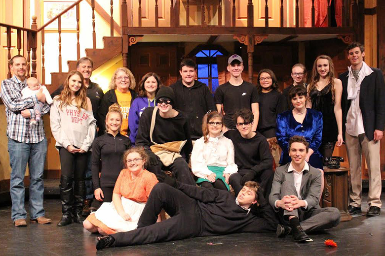 The cast and crew of McPherson High School's production of Noises Off.