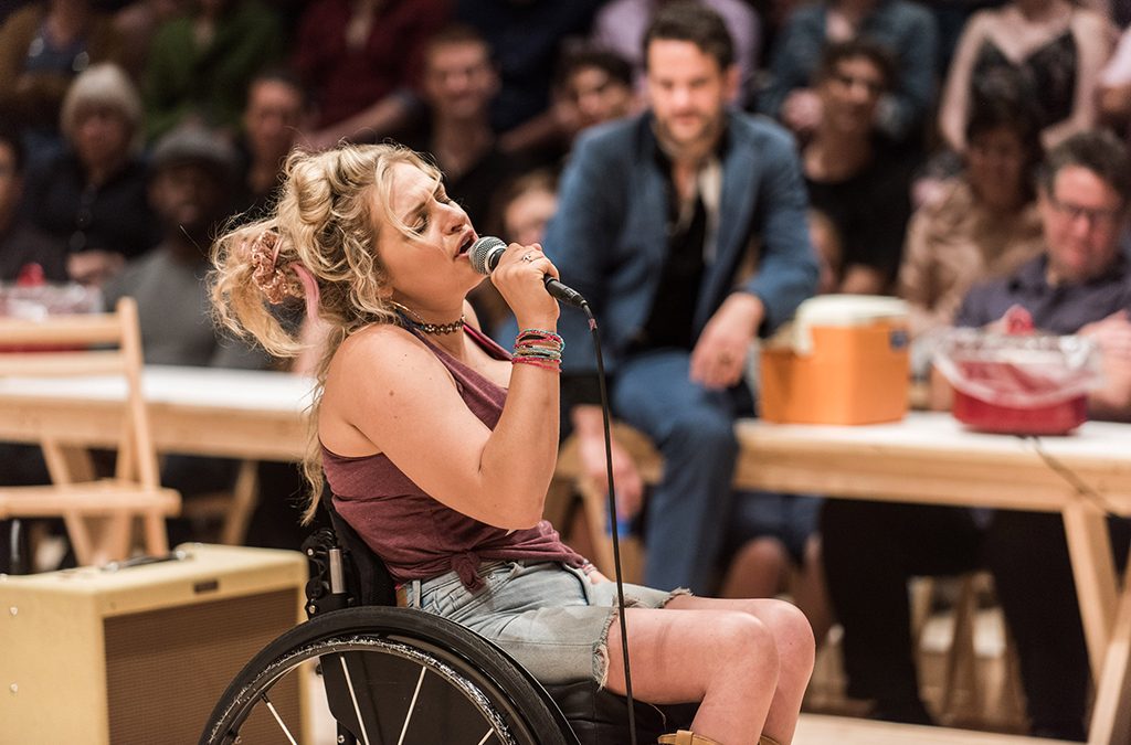 Ali Stroker breaks the physical mold of the sassy, flirtatious comedian in her portrayal of Ado Annie in Broadway’s recent revival of Oklahoma!