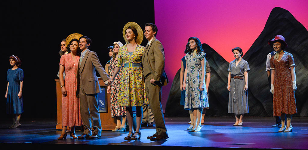Cast members of the 2018 International Thespian Festival production of Bright Star.