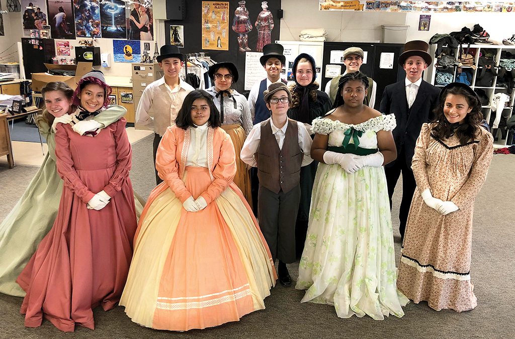Rachel Hibler's eighth-grade students in costume for their Civil War Day historical reenactment.