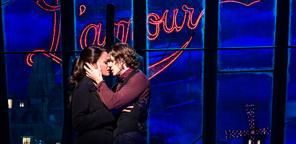 Karen Olivo and Aaron Tveit in Matthew Murhpy.