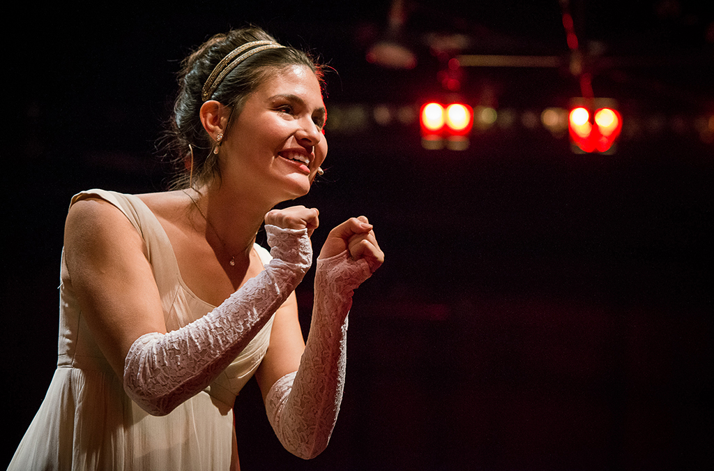 Phillipa Soo in the Ars Nova production of Natasha, Pierre & the Great Comet of 1812.