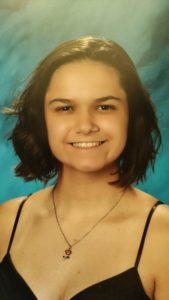 young woman with shoulder length hair