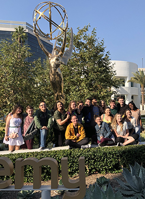California Thespians gather outside the Academy of Television Arts & Sciences for the Thespians Go Hollywood event.