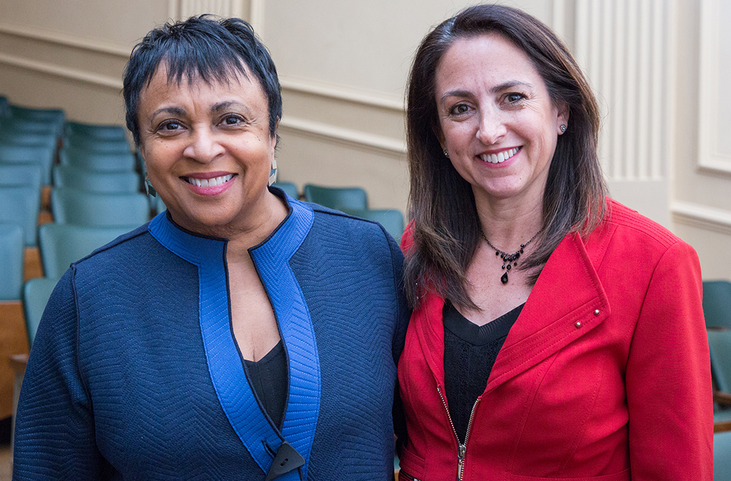 Librarian of Congress Carla Hayden with EdTA Executive Director Julie Cohen Theobald.