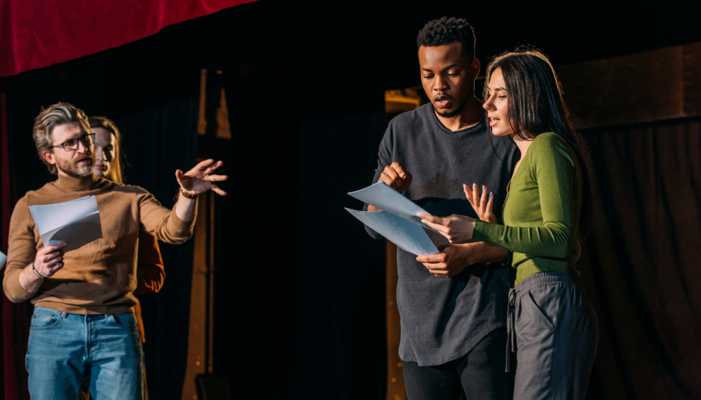 Actors rehearsing